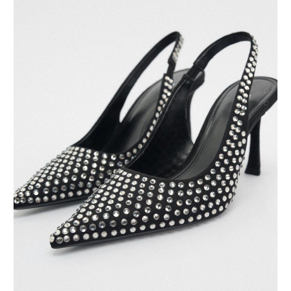 Zara rhinestone pumps